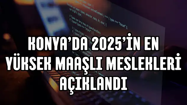 Konya'da 2025'in en yüksek maaşlı meslekleri açıklandı!
