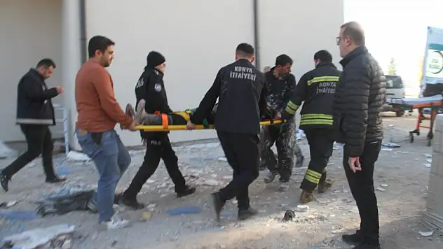 Konya'da 5 katlı binanın inşaatında feci olay! İşçi asansör boşluğuna düştü