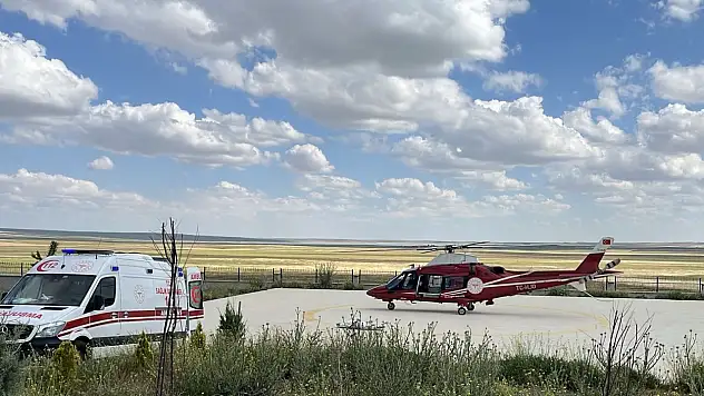 Konya'da acil durum: Ambulans helikopter havalandı