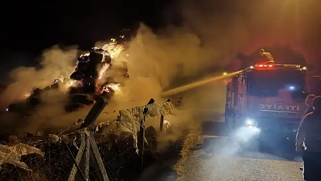 Konya'da alevler geceyi aydınlattı: 10 ton küle döndü