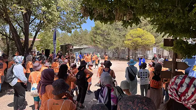 Konya'da anne-oğul kampında doğa ve rekabet buluştu