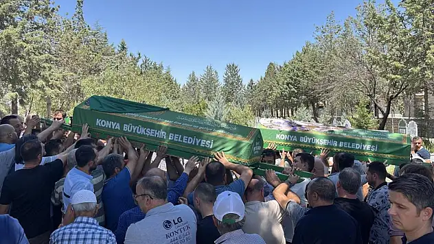 Konya'da derede boğulan kardeşlere acı veda!