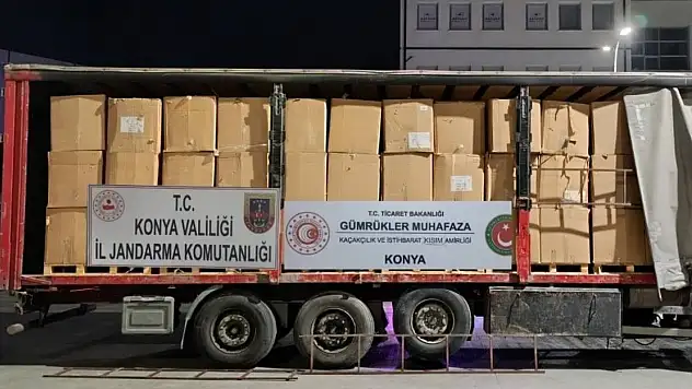 Konya'da durdurulan TIR'da şok eden zula! Tam 15 milyon lira değerinde