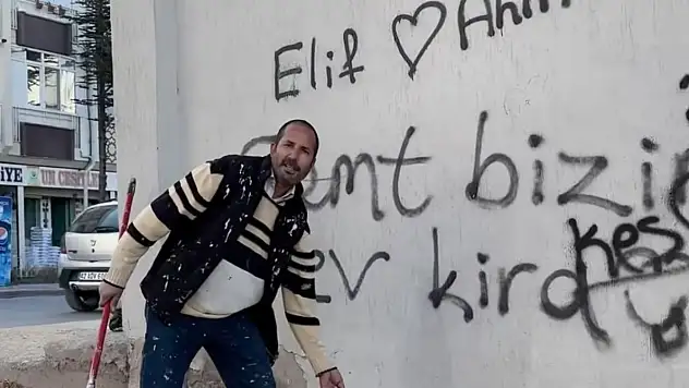 Konya'da duvardaki o yazı silindi, başkanın sözleri ise hafızalara kazındı