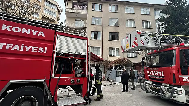 Konya'da ekipleri alarma geçiren olay! 5 katlı binada kombi patladı
