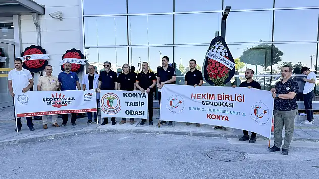 Konya'da hasta yakını tarafından öldürülen sağlıkçı unutulmadı!