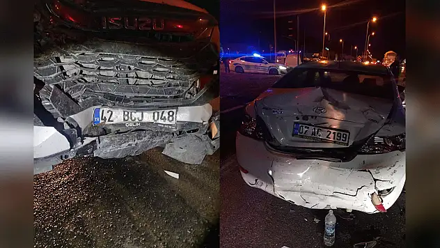 Konya'da iki araç çarpıştı: 1 yaralı