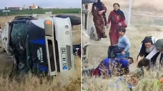 Konya'da işçi servisi kaza yaptı! Çok sayıda yaralı var