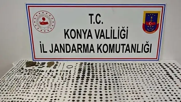 Konya'da jandarma ekiplerinden nokta atışı operasyon: Yüzlerce tarihi eser yakalandı!