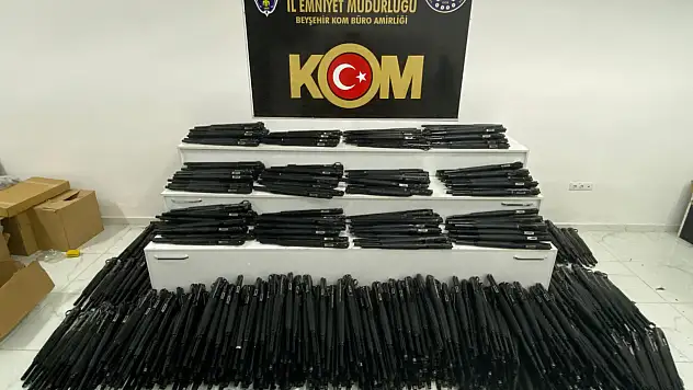 Konya'da kaçak silah operasyonu: Cephanelik çıktı!