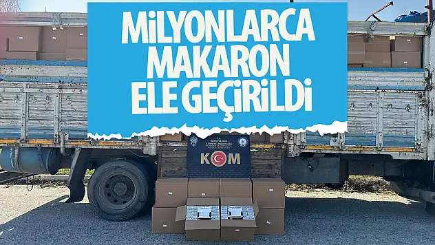 Konya'da kaçakçılara geçit yok: Milyonlarca makaron ele geçirildi