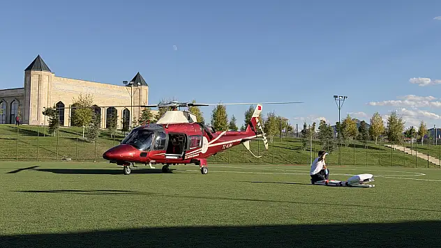 Konya'da kalp krizi geçiren hasta için hava ambulansı devrede!