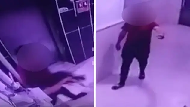 Konya'da kediye şiddet uygulayan şüpheli kameralara yansıdı