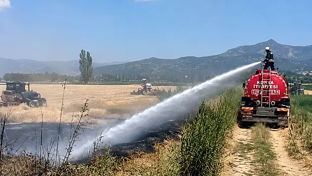 Konya'da korku dolu anlar: Alevler evlere yaklaştı!