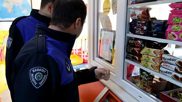 Konya'da market rafları ve okul kantinleri tek tek kontrol edildi