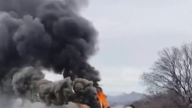 Konya'da minibüs yangını: Yolcular son anda tahliye edildi