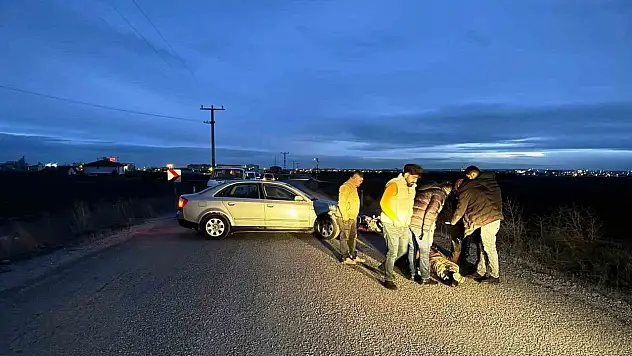Konya'da otomobil ile motosiklet çarpıştı