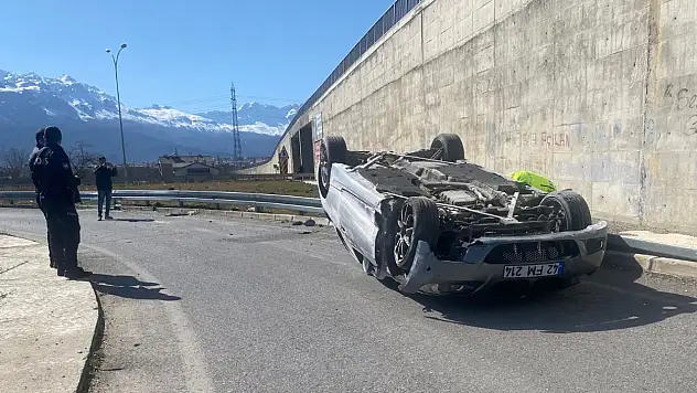 Konya'da otomobil takla attı: 4 yaralı