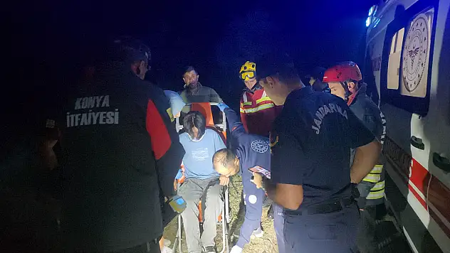 Konya'da pikniğe giden 2 çocuk kayalıklarda mahsur kaldı