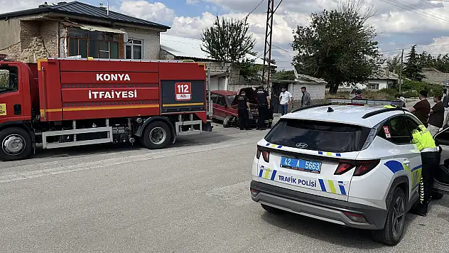 Konya'da polisten kaçıp duvara tosladı! Kaçma nedeni pahalıya patladı