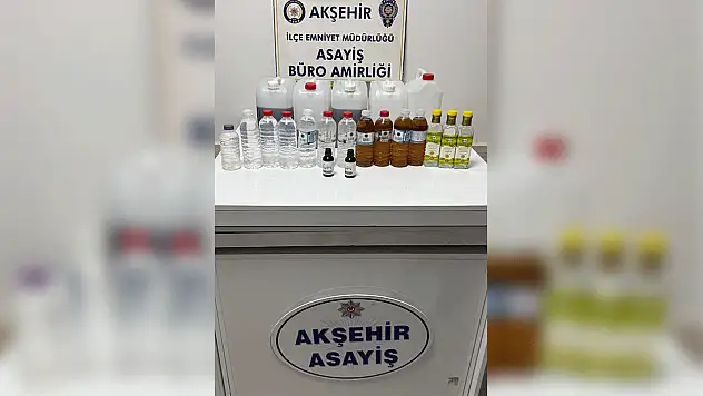 Konya'da sahte alkol operasyonu