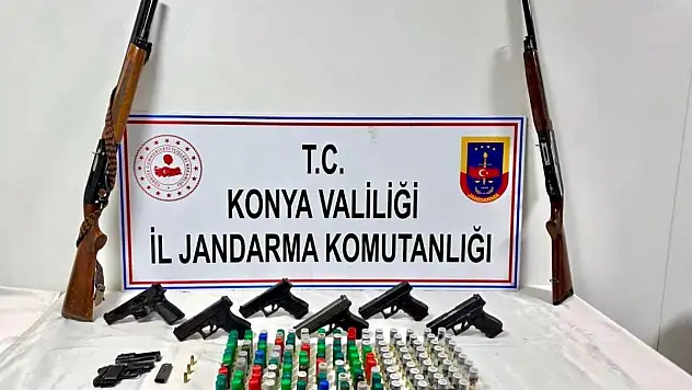 Konya'da silah operasyonu: Cephanelik ele geçirildi!