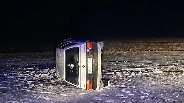 Konya'da trafik kazasında sürücü yaralandı