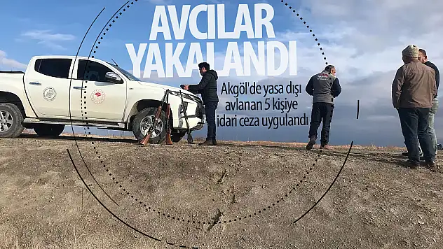 Konya'da yasa dışı avlanan 5 kişiye idari işlem uygulandı