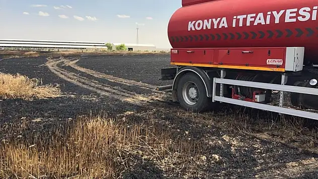 Konya Kulu'da buğday tarlası yandı