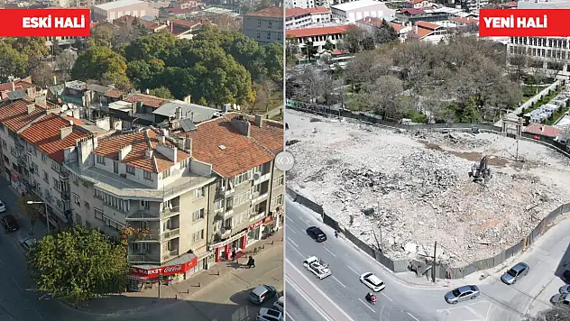 Konya'nın en işlek caddesinde yıkım tamamlandı
