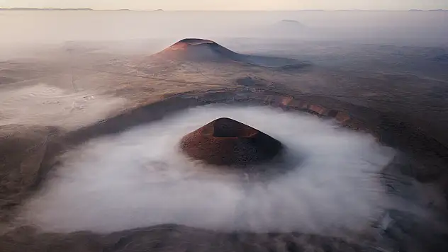 Konya'nın 'nazar boncuğu' sis altında büyüledi