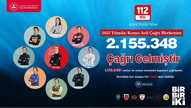 Konya Valiliği'nden 112 personeline teşekkür