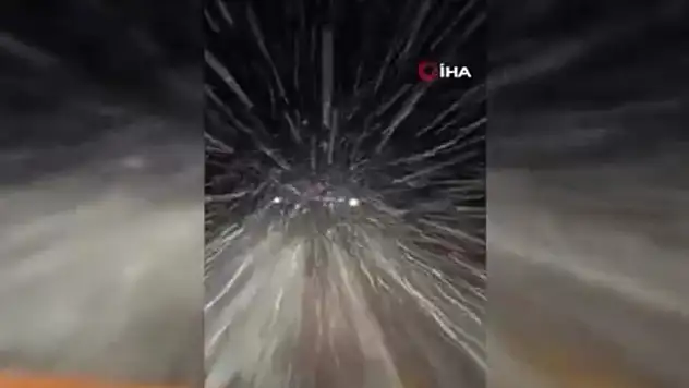 Konya yolunda kar yağışı etkili oldu