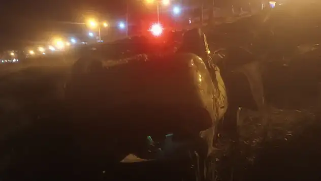 Konya yolunda otomobil göl kenarına uçtu: 1 yaralı