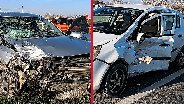 Konya yolunda otomobiller çarpıştı: 2 yaralı