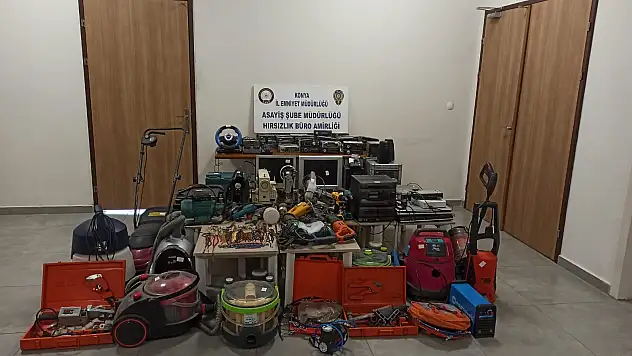 Konya'da çalıntı eşyaları satan dükkan sahibi yakalandı