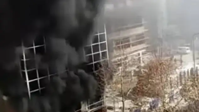 Konya'da inşaat halindeki binada yangın çıktı!