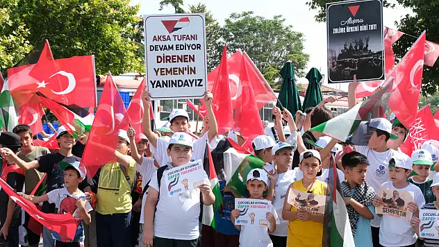 Konyalı öğrencilerden Filistin'e destek!