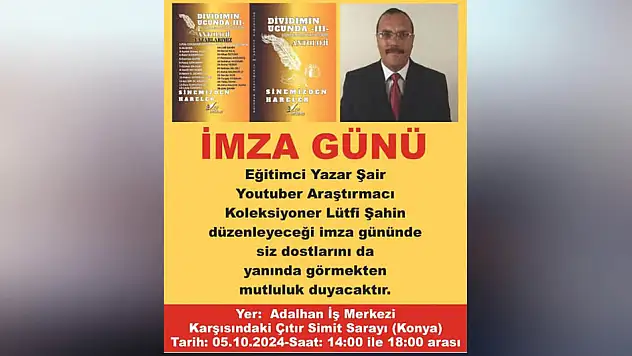 Konyalı Öğretmen İmza Günü Düzenleyecek!