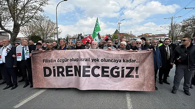 Konyalılar Filistin'e destek olmak için yürüdü!