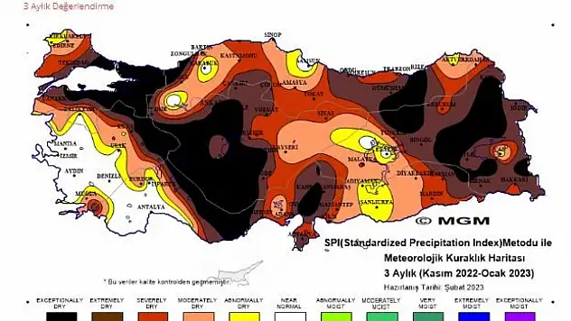 Kuraklık haritası yayınlandı: Konya'yı olağanüstü bir kuraklık mı bekliyor?
