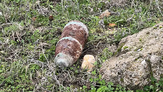 Mantar toplamaya gittiler, patlamamış top mermisi buldu