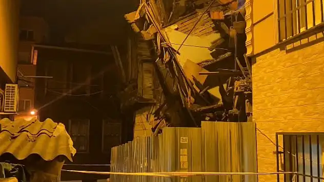 Metruk binada kısmi çökme! Ekipler alarma geçti