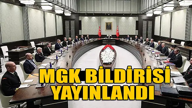 MGK bildirisi yayınlandı