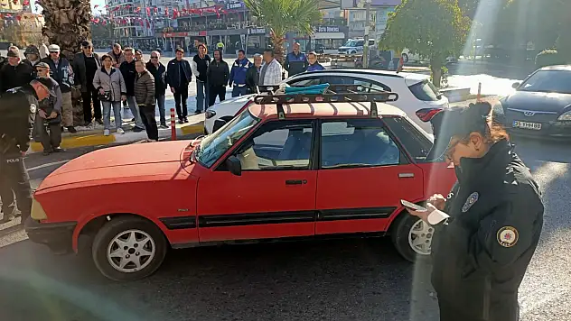 Motosiklete çarptı, korkudan hastanelik oldu