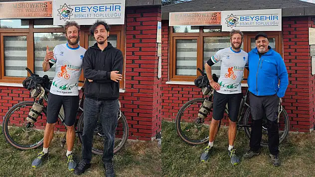 Norveç'ten yola çıktı, molayı Konya'da verdi