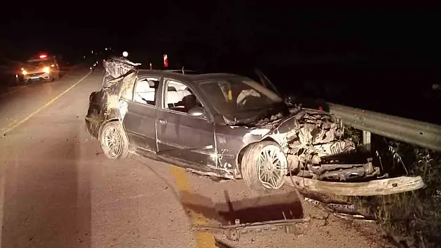 Önce ağaçlara, sonra bariyerlere çarptı