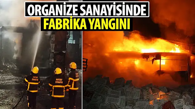Organize saniyede fabrika yangını!