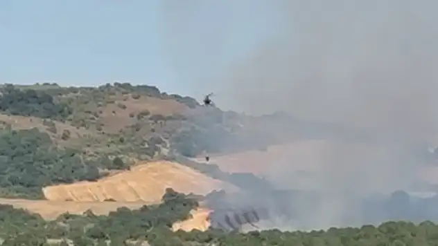 Orman yangınına havadan müdahale devam ediyor