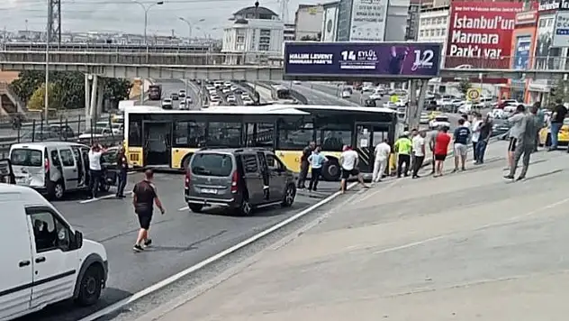 Otobüs kazası sonrası yol trafiğe kapandı!